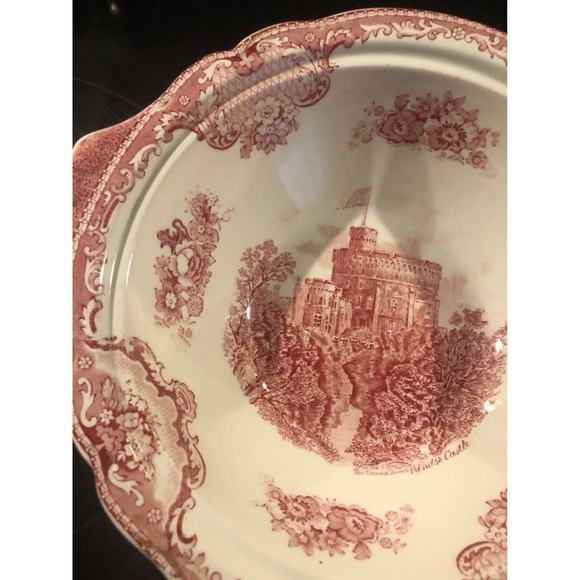Vintage Johnson Brothers Old Britain Castles Round Serving Bowl - Pink - Picture 2 of 9